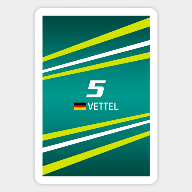 F1 2022 - #5 Vettel Magnet by sednoid